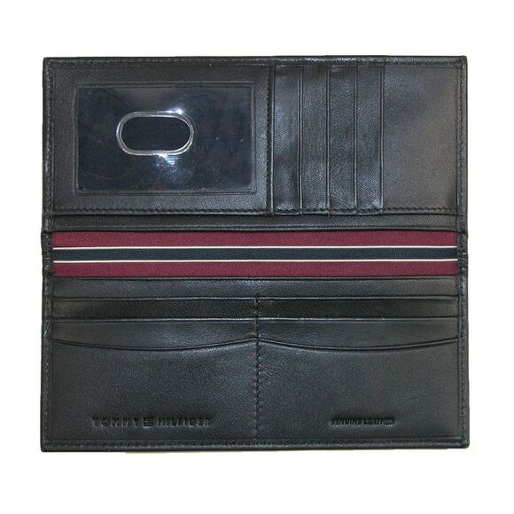 Tommy Hilfiger Men's Leather Stockton Checkbook Cover Secretary Wallet - Picture 2 of 2